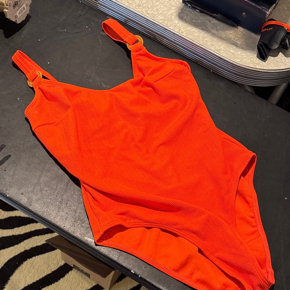 Vibrant Orange One-Piece Swimsuit